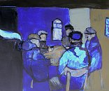 Voir vieux potes - 8F - huile sur toile